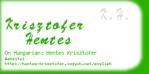 krisztofer hentes business card